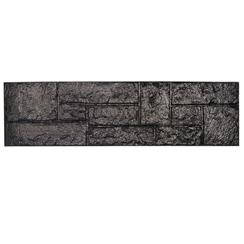 Самоклеюча 3D панель Sticker Wall камінь чорний 1115х300х11мм 197 SW-00001374