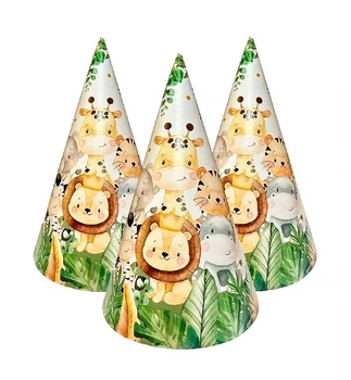 Колпачки бумажные "Сафари" (5шт.), 15 см