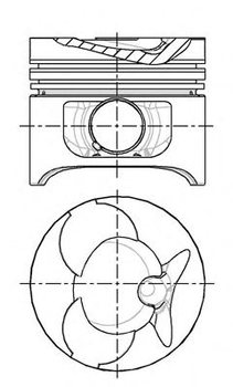 Поршень з кільцями MB 89,00 OM601/602 2,3D/2,9D вир-во NURAL Nural (8774310010)