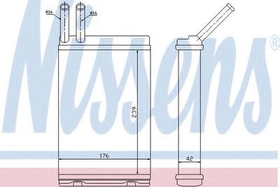 Радіатор обігрівача 740/760/940/960/S90/V90 вир-во Nissens Nissens (73642)