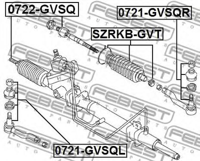 Пыльник рулевой рейки SUZUKI GRAND VITARA 98-06 Пр-во FEBEST Febest (SZRKBGVT)