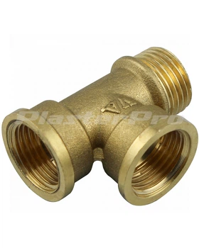 Тройник латунный 1/2"х1/2"х1/2" внутренняя-внутренняя-наружная резьба