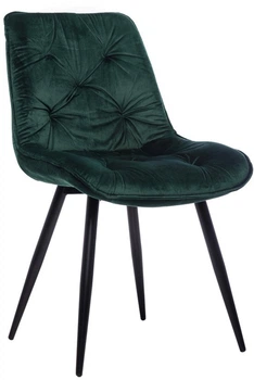 Стілець для кухні та вітальні Vetro Mebel M-48 Смарагдовий (M-48-emerald-velvet/ black)