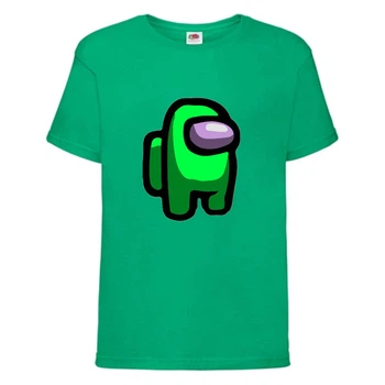 Футболка детская Амонг АС (Among US) зеленая (among-us-005-green) 116 см