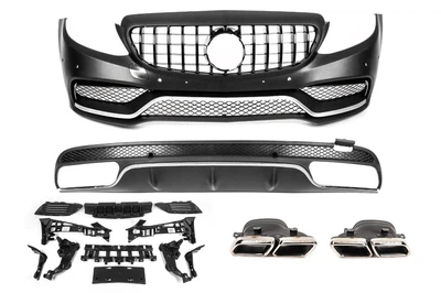 Комплект обвісів з дифузором V1 (AMG C63-designs 2014-2018) для Mercedes C-сlass W205 рр
