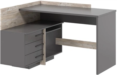 Комп'ютерний стіл Mesa Естет 129 х 102 х 75 см лівий Дуб Клондайк / Графіт (МС20.1)