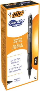 Набір гелевих ручок BIC Gelocity Original 12 шт Чорних (3086126600659)