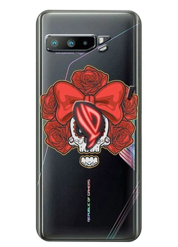 Прозорий силіконовий чохол iSwag для Asus ROG Phone 3 ZS661KS - Готичний череп (ISARGF356)