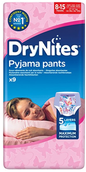 Pieluchomajtki Huggies DryNites dla dziewczynek 8-15 lat 9szt. (5029053527604)