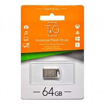 Флешка T&G 64GB 105 Metal Series Silver (TG105-64G)