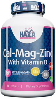 Витаминно-минеральный комплекс Haya Labs Calcium Magnesium and Zinc with Vitamin D 90 таблеток (854822007316)