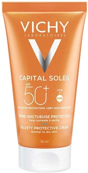 Сонцезахисний крем Vichy Capital Idéal Soleil Velvety Cream Complexion SPF 50+ для обличчя 50 мл (3337871324445)