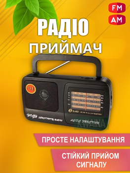 Радиоприемник сетевой переносной 5-ти волновой для дома и улицы