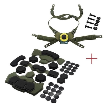 Комплект Подвесная система + подушки для тактического шлема Team Wendy GEN4