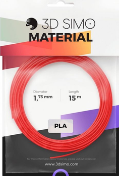 Набір PLA пластик 3Dsimo для 3D-принтера 1.75 мм 120 г Red Purple Green (G3D3010)