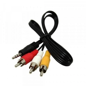Кабель 3.5mm miniJack "тато" - 3 RCA (тюльпан) "тато" Перехідник 1.5m