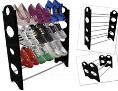 Органайзер для Обуви Stackable Shoe Rack Черный 4 Полки (IS33)