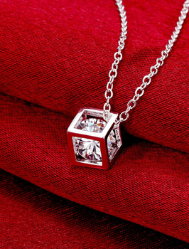 Срібний кулон “Куб” з фіанітом (АРТ. №290) Dadiverin Jewelry