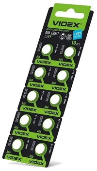 Батарейка AG6 LR921 Alkaline 10шт D9.5mm-H2.1mm Videx