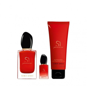 Zestaw damski Armani Si Passione Si Passione Woda perfumowana damska 50 ml + Woda perfumowana damska 7 ml + Balsam do ciała 75 ml (3614273877794)