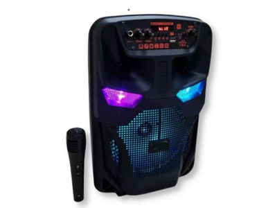 Автономна акустична система XPRO QS-5805 валіза 30Вт, USB, SD, FM радіо, Bluetooth, 1 мікрофон, ДК чорна (QS-5805)
