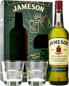 Виски Jameson Irish Whiskey 0.7 л 40% с 2-мя бокалами (5011007004446)