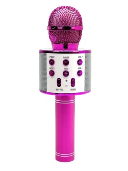 Микрофон беспроводной караоке bluetooth USB колонка Фиолетовый (С 48340)