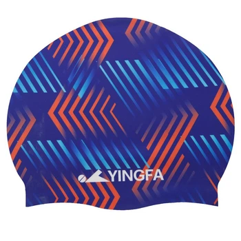 Шапочка для плавания силиконовая Yingfa Swimming Cap 0080 Deep Blue-Orange
