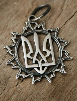Кулон Тризуб зі шнуром 50 см. Срібло 925°. (АРТ. №194/50) Dadiverin Jewelry