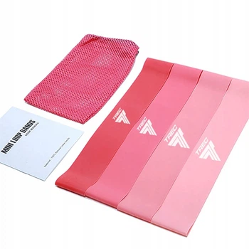 Резинки для упражнений TREC RESISTANCE BANDS MINI SET 02 Розовые 4 шт (5902114039189)