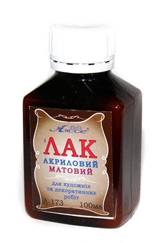 Лак акриловий матовий Атлас, 100мл.
