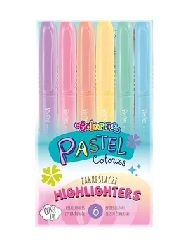 Маркери-хайлайтери "PASTEL" текстові клиноподібний наконечник 6 пастельних кольорів 84965PTR 5907620184965