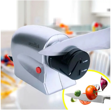 Электрическая точила для заточки ножей и ножниц ELECTRIC SHARPENER Silver
