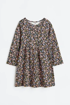 Платье темно-серое цветочный принт H&M 110-116см (400092658)