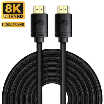 Кабель c поддержкой 8K HDMI на HDMI BASEUS High Definition Series (10m, 8K@60Hz, HDMI2.1). Black