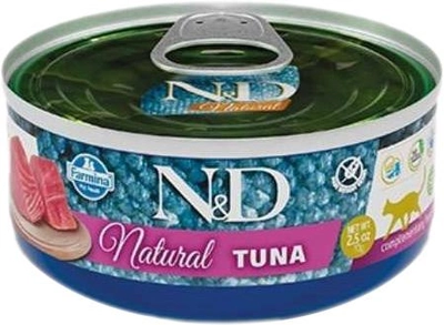 Mokra karma dla aktywnych kotów Farmina N&D Cat natural tuna 70 g (8606014106275)
