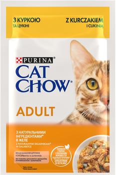 Вологий корм для котів Purina Cat Chow Adult Gij Beef & Eggplant jelly 85 г (8445290426239)