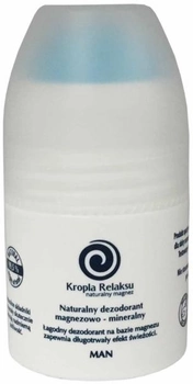 Натуральний дезодорант для чоловіків Kropla Relaksu Магнієво-мінеральний 60 мл (5907637923083)