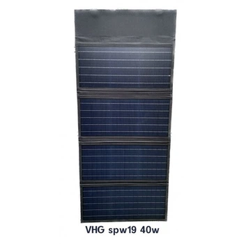 Солнечная панель складная портативная VHG SPW19 40W Foldable Solar Panel Black