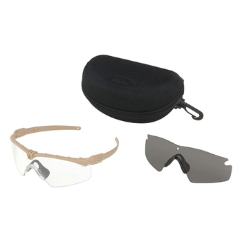 Баллистические, тактические очки Oakley SI Ballistic M Frame 3.0 с линзами: Прозрачная/ Smoke Gray. Цвет оправы: Dark Bone.