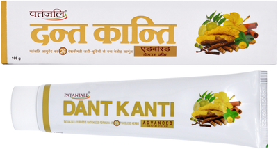 Крем для зубов Patanjali Ayurved Dant Kanti Улучшенный 100 г (8904109451560)
