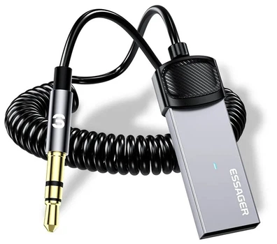 Беспроводной AUX-USB ресивер Essager T1 AUX Car Bluetooth v5.0