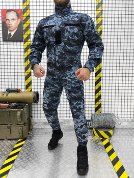 Тактичний військовий комплект Статутний ВМСУ ( Кітель + Штани ), Камуфляж: Піксель, Розмір: XL
