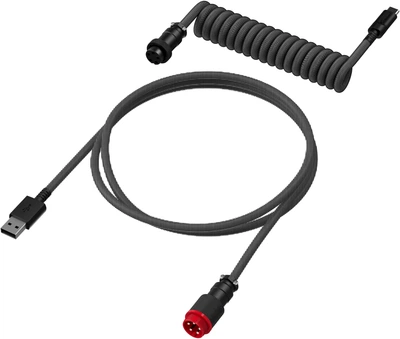 Кабель HyperX USB Type-C - Type A Coiled Cable 1.37 м Grey/Black (6J679AA)
