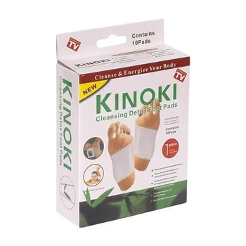 Пластир-детокс для ступнів KINOKI (10 шт) білий для виведення токсинів
