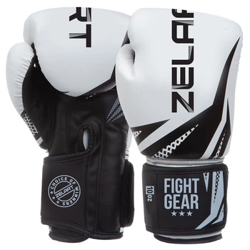 Перчатки для бокса и единоборств Zelart Fight Gear 0866 8 унций White-Black