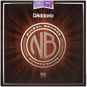 Струны для акустической гитары D'Addario NB1152 NICKEL BRONZE CUSTOM LIGHT (11-52)