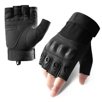 Перчатки тактические BDA; XL/10; Ворон. Универсальные тактические перчатки без пальцев. Армейские перчатки.