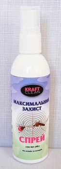 Засіб від комарів та кліщів Kraft Clean, 100 мл (Спрей)