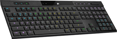 Klawiatura bezprzewodowa Corsair K100 Air Cherry MX Ultra Low Profile RGB Wireless Czarna (CH-913A01U-NA)